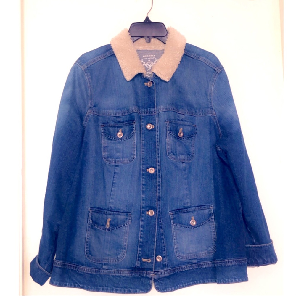 Sonoma Goods For Life® Sherpa Trim Jean Jacket - Picture 1 of 4